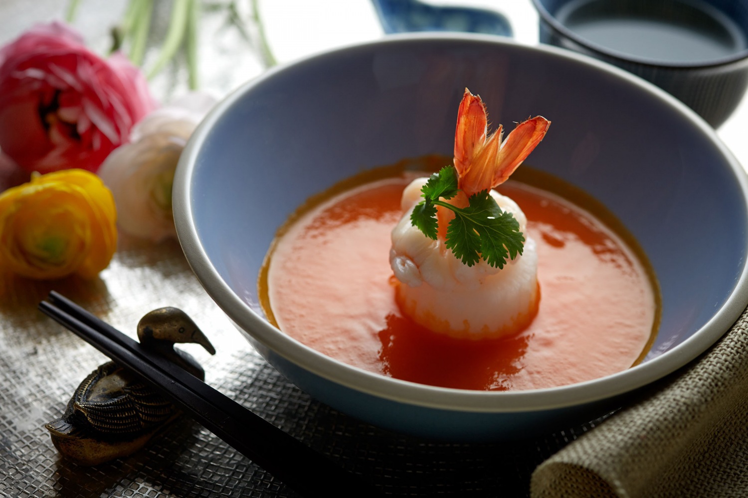 winter melon broth with carrot and shrimp